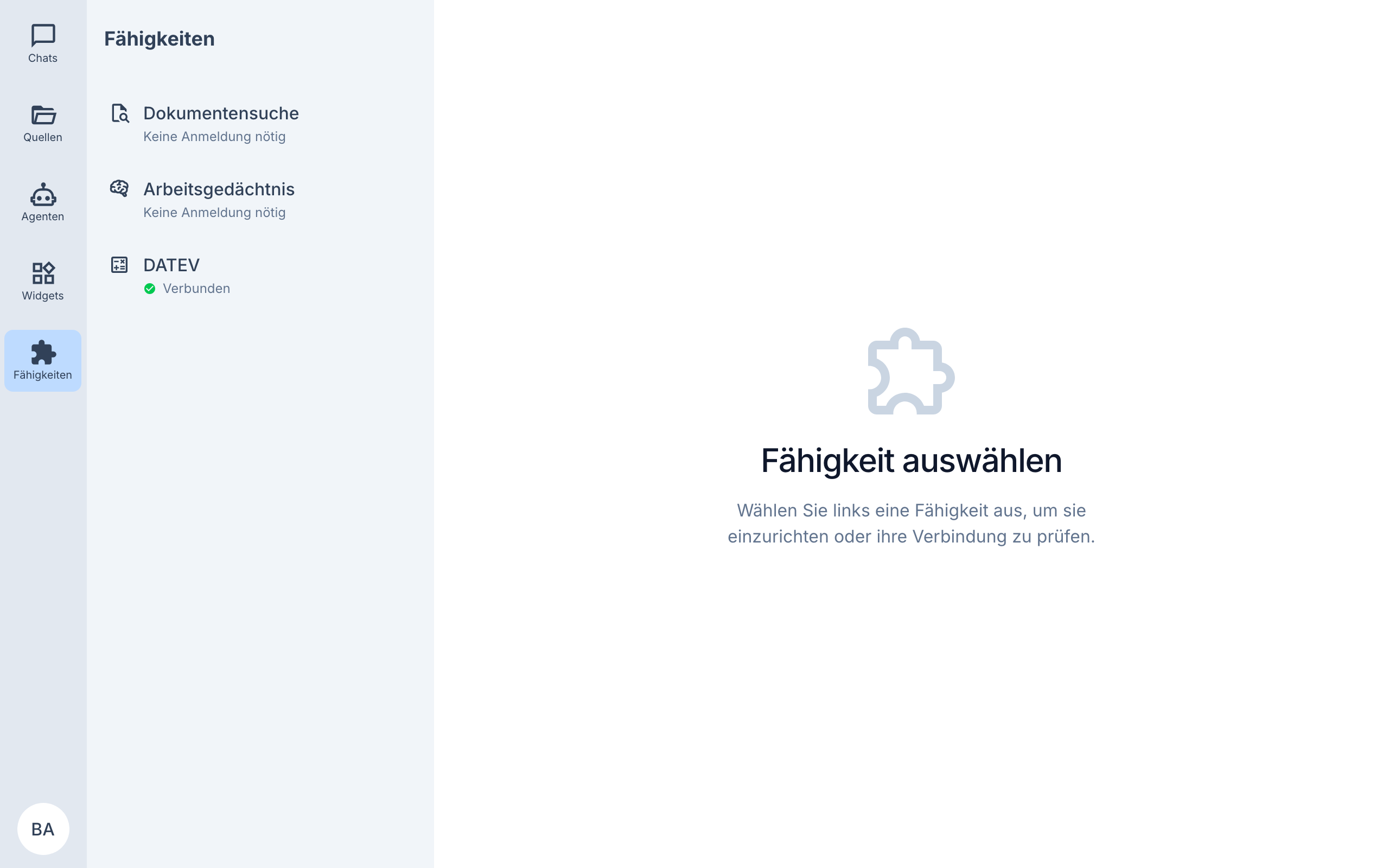 Übersicht der Fähigkeiten
